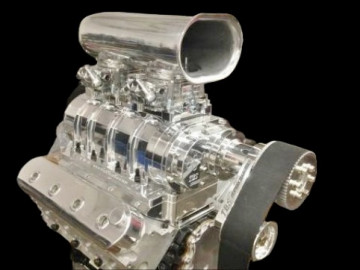 Chevy LS Blower Package 8-71   Billet Blower Complete with 8MM Drive & DUAL  ATM Carbs -2222-2220